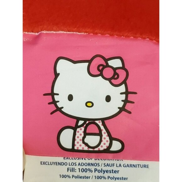 Sanrio Hello Kitty Plush Cat Stuffed Animal White Kitten Pink Bow Toy Red Suit - Picture 9 of 12